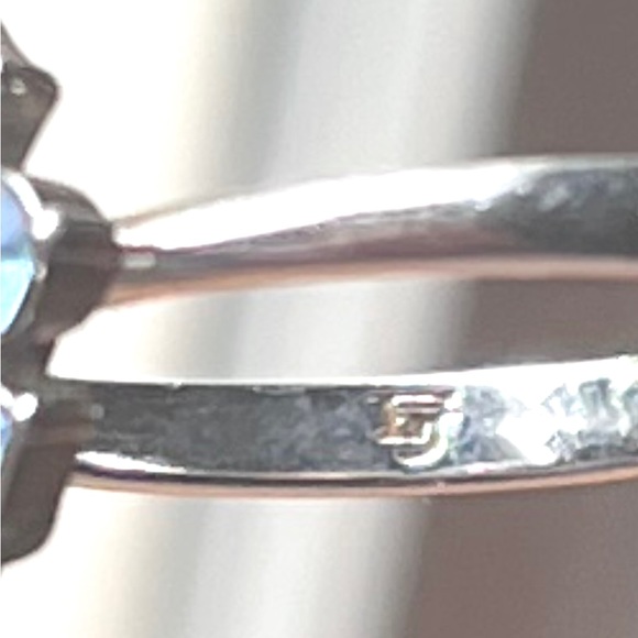 Pretty Blue Rhinestone Ring - Picture 4 of 4